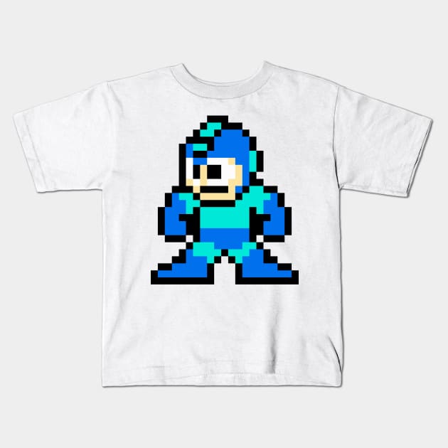 Retro Mega Man Sprite Kids T-Shirt by SpriteGuy95